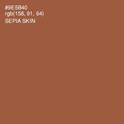 #9E5B40 - Sepia Skin Color Image